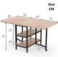 folding dining table with iron base portable. 