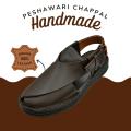 Punto Zero Brown Leather Peshawari Chappal. 