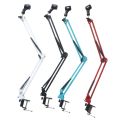Extendable Recording Microphone Scissor Arm Stand with Microphone Clip Table Mounting Clamp. 