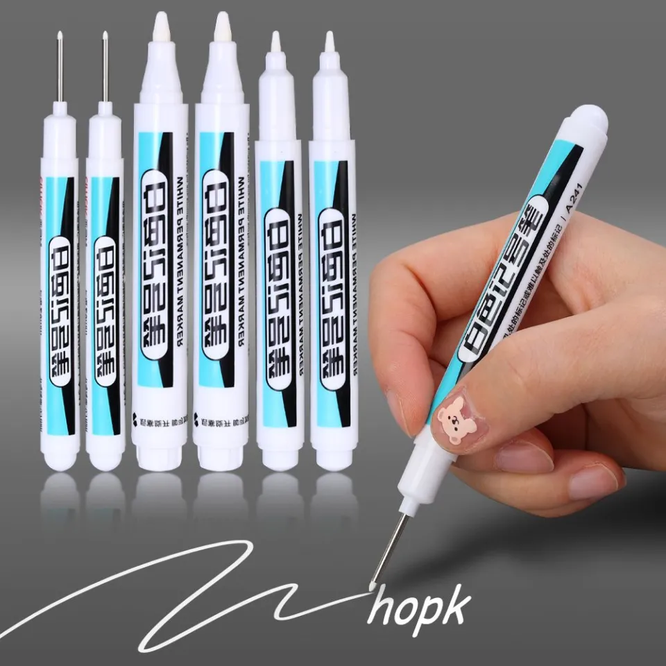 1/3Pcs Oily White Marker Pen Graffiti Pens Waterproof Permanent