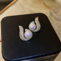 1Pair New Earrings Pearls Water Drop Earrings Fashionable Temperament Earring Layor. 