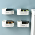 Wall-mounted Ashtray Windproof Removable with Lid Waterproof Bathroom Ash Storage Box for Toilet. 
