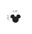 Cartoon Wall Sticker, Mickey Mouse Stickers 3.14 x 2.3 Inch PVC Mickey Stickers - 24 PCS - Perfect for Mickey Mouse Themed Birthday Party Kids & Children Room Deoration Cute Animal Wall Art  Removable(Black). 