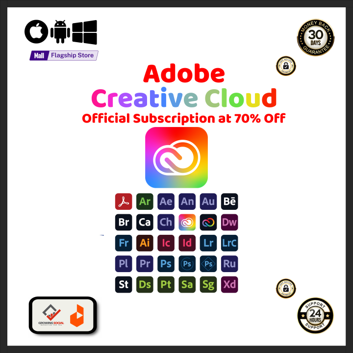 Adobe Creative Cloud - All Apps Plan - Official Subscription on Personal Email for 1 Month