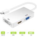 Mini DisplayPort (Thunderbolt Port) Cable, 3 in 1 Mini DP to HDMI + VGA + DVI Converter Adapter Cable, Supports Full HD1080P for MacBook, MacBook Air, iMac, Microsoft Surface Pro 1 2 3. 