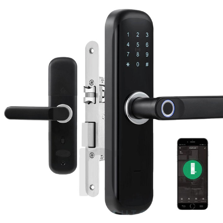 Smart Keyless Fingerprint Electronic Door lock remote unlock tuya