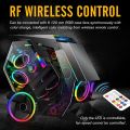 EZDIY-FAB Dual Ring 120mm RGB Case Fan 5-Pack,Quiet Edition High Airflow Adjustable Color LED Case Fan for PC Cases, CPU Coolers with Remote Controller. 