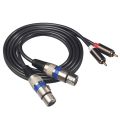 BRADOO- 2 Pcs Cable : 1 Pcs 2 Rca Male To Xlr 3 Pin Female Mixing Console Amplifier & 1 Pcs Dual Rca Male To Xlr Male Cable 2 Xlr To 2 Rca Plug Adapter Hifi Stereo Audio Extension Cable. 