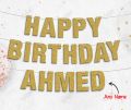 PERSONALISED Glitter Happy Birthday Banner Decoration, Wall decoration, Party Banner, Customised Birthday Banners with ANY NAME, ANY AGE. 