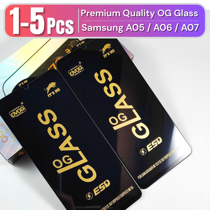 Samsung A05 / A06 / A07 - OG Gorilla Glass - Premium Quality - Full Coverage Tempered Glass - Extra Smooth touch - With Cleaning Wipe