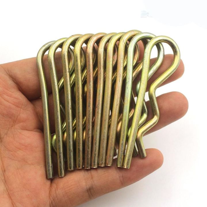 1/10Pcs Heavy Duty Colour Zine Cotter Pin M3.5×75mm Spring Steel R ...