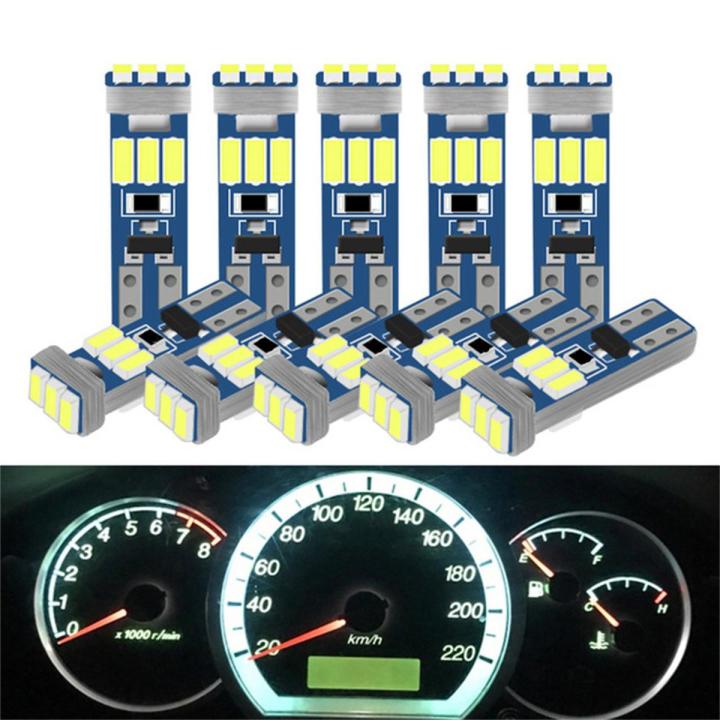Ready Stock T5 Led 3014 9SMD W3W Instrument Light Car Dashboard Warming Indicator Wedge Auto Instrument Meter Lamp Signal Bulb 12v