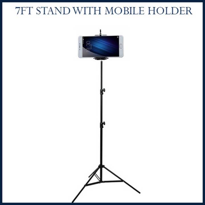 7feet%20Aluminium%20Tripod%20Stand%20Adjustable%20Portable%20With%20Mobile%20Holder%20for%20Mobile%20Phone%20&%20DSLR%20Camera%20-Black%20-%20Image%203