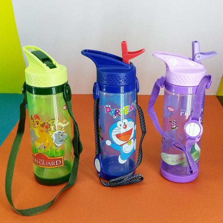 GlobalStar_ Bright Water Bottle Active Star Kids Attractive Character, Colour and Design Water Bottle 600ml