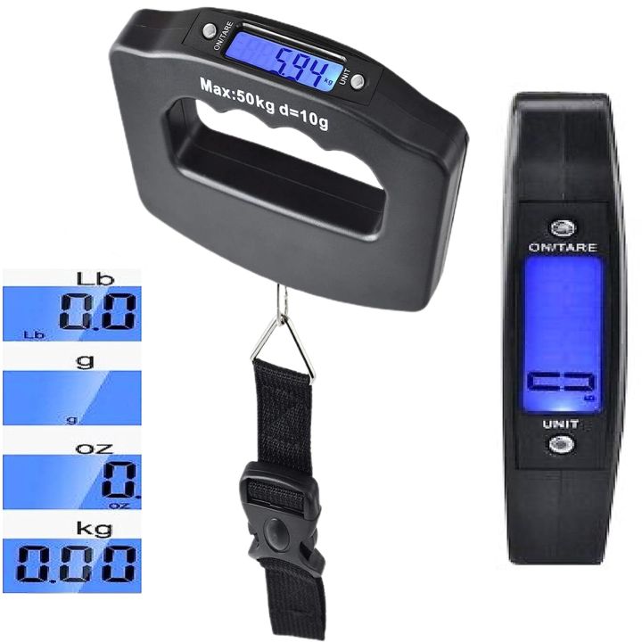 Electronic Weighing Scale with Belt for 50kg and 10g Digital Baggage Scale Pocket Scale with Hanging Scale