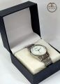 Positif Men's Luxury Watch with Silver Stainless Steel Strap and Quartz Precision. 
