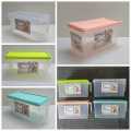Home & Refrigerator Storage Box Transparent Sealed Rectangle Plastic Container with Lid and Handle By Golden Traders. 