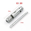 Adjustable Ratchet Hand Tap Wrench Hand Tapping Fittings M3-M8 with Forward and Reverse Wrench. 