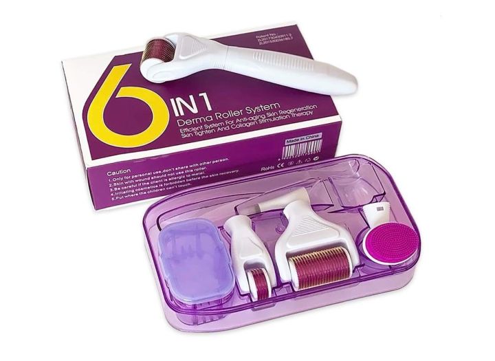 Skin Therapy 6 in 1 Micro Needle Derma Roller Kit For Face & Body