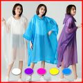 Reusable Women Men Portable Rain Coat Suit Gear Rainwear Poncho Cloak Hoodie Raincoat For Cycling Fishing Hiking Camp with Hood. 