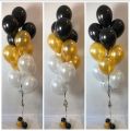 Happy Birthday Foil Balloon (16 Inches) Set With 50 Pc’s Golden, Black and Silver Balloons / Happy Birthday Foil Banner/ Happy Birthday Banner For (Boys & Girls)/ Happy Birthday Backdrop Banner for Party Decorations.. 