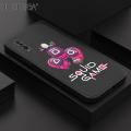 Hontinga for OPPO A31 2020 Case Cute Cartoon Cute Squid Game Character Phone Cover Square Liquid Silicone Shockproof Protective Cases. 