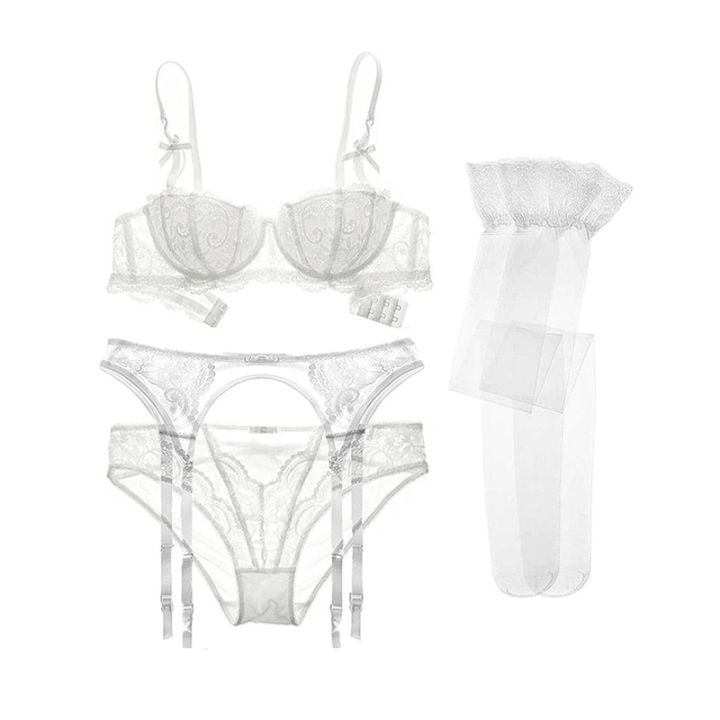 Varsbaby%20Lingerie%20Set%20-%20Premium%20Quality%20Luxury%20French%20Floral%20Lace%20Wedding%20Lingerie%20Set%20-%20Underwire%20Half%20Cup%20Push%20Up%20Bra%20Panty%20Garter%20Suspender%20&%20Stockings%20Set%20-%20Bra+Panties+Garter+Stockings%20-%20Full%20Set%20-%20Image%203