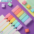 6Pcs/Set Cartoon Animals Highlighter Marker Macaron Oblique Tip-Marker Fluorescent Pen-Vibrant Colored Highlighters with Fine Tips for Adult Teenage Kids, Perfect for Coloring Books, Writing, Journaling, Drawing, Scrapbooking, Art, and Office Use.. 