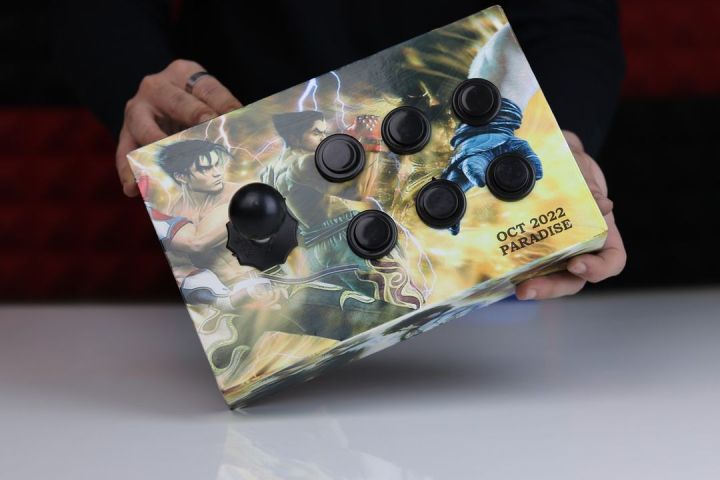 Usb%20Game%20Controller%20Joystick%206%20mechanical%20Buttons%20Game%20Arcade%20Made%20Of%20Wooden%20Box%20Panel%20For%20PC%20Laptop%20Computer%20For%20Win7/8/10%20-%20Image%207
