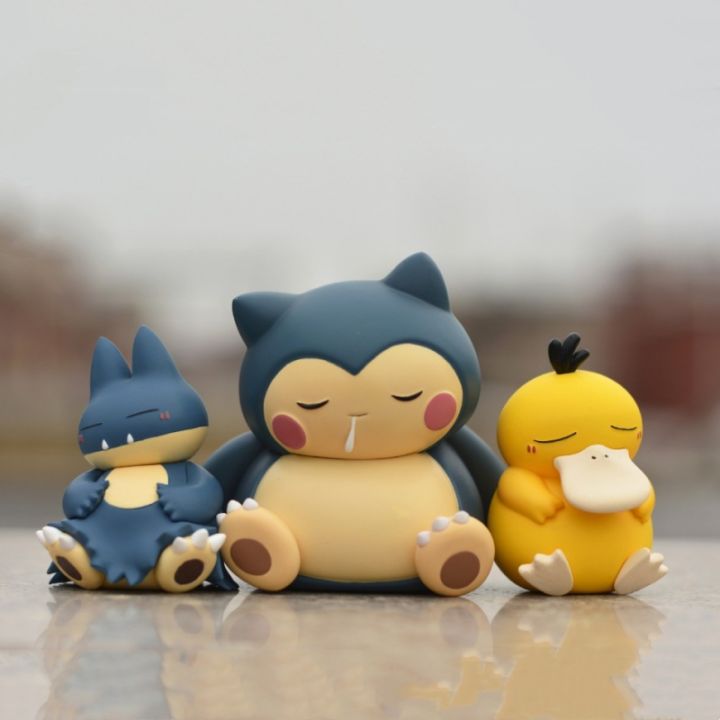 Pokemon Cute Psyduck Snorlax Gonbe Sleeping Ver. Cute Action Figure Toys 6-7cm PCardiaCP