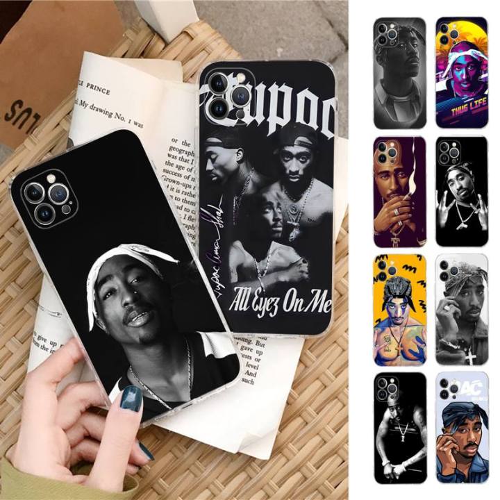 【Promise Eoonis】Rap Singer Tupac Shakur Phone Case Silicone Soft for iphone 14 13 12 11 Pro Mini XS MAX 8 7 6 Plus X XS XR Cover