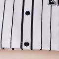 Terno For Kid Boy 6 Months - 3 Years old Striped Baseball Uniform Short Sleeve tshirt and Shorts Outfit Toddler Infant Clothing Set Fashion Kids Wear Ootd For Newborn Baby Boy. 