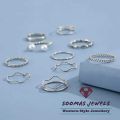 Elegant Pack of Rings For Girls Full Hand Rings For Girls Different Designs Soomas Jewels Rings Set. 