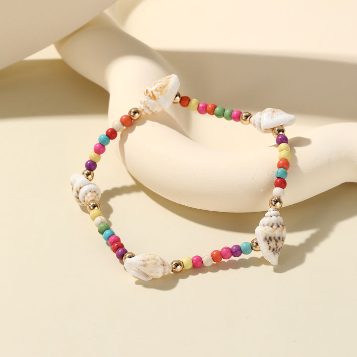 Ocean Style Fake Hand Chain Wind Beach Vacation Dopamine Bead Shell ...