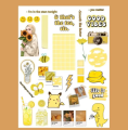 Yellow Journal Sticker Sheet | Journaling Stickers For All Purpose | Aesthetic Room Decor | Book Stickers For Journal | Aesthetic Stickers For Boys And Girls | Stickers Aesthetic  | Stickers For Mobile. 