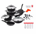 Sonex italiaGift pack Non Stick (with steel lid) 20 PIECES Cookware Set. 