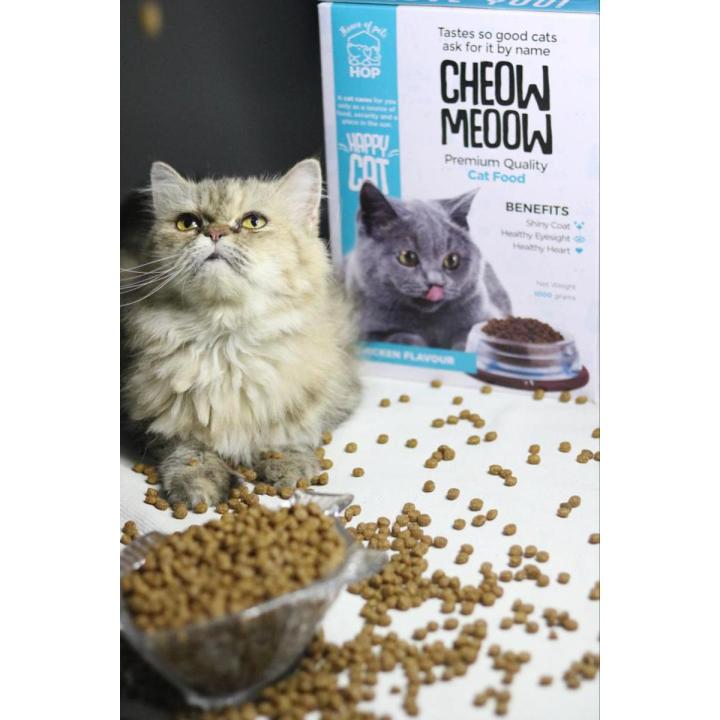 Pack of 2 CHEOW MEOOW PREMIUM QUALITY CAT FOOD Healthy Quality Dry Cat Food contains Real chicken Best food for Cats - Suitable for all ages Taking good care of nutrition and taste, Fluffy Cat Food makes a cat healthy, Best Kitten Food