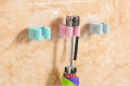 Wall Mounted Mop Organizer Stick Holder - Brush Broom Hanger - Storage Rack Kitchen Clip. 