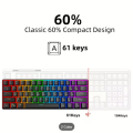 RGB Gaming Keyboard - Mechanical Keyboard Blue Switch Wired / Wireless Mini RGB Keyboard 87 Keys With & With Out Numpad - RGB Light Mechanical Keyboard Black/White - Detachable TYPE-C Wired/Wireless For Professional Gaming - Compatible With PC & Laptop. 