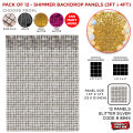 Shimmer Wall Panels, Sequins Backdrop Easy Setup, Great For Events, Home Decoration, Festival Celebration, Birthday Parties, Theme Party Decorations, Indoor & Outdoor Interior Decorative Background Glam Custom Advertising Sign. 