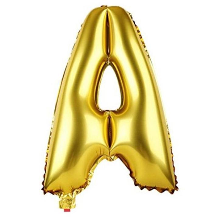 Alphabets Foil balloons Customized Name Alphabet Foil Number A to Z Golden and Silver Foil Alphabets (16 Inch)