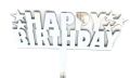Happy Birthday Cake Topper Golden / Silver Dessert Decoration Supplies for Birthday Party Celebration available  in many designs. 