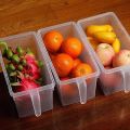 Fridge Storage Boxes, Fridge Organizer with Handle & Airtight Lid, Removable Drain Basket Plastic Refrigerator Storage Containers Keep Fresh Fish, Meat, Vegetable, Fruits. 