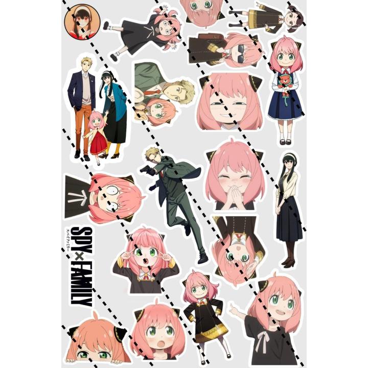 ANIME SPYXFAMILY  ANIME COMIC MANGA STICKERS UNCUT anime stickers (PACK OF 3)
