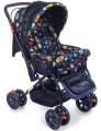IMPORTED PRAM CHROME AND SEAT ADJUSTABLE Fancy High Quality 2 in 1 Pram Stroller Buggy Travel Carriage Pushchair8 Big Tyres Alloy Foldable Baby Stroller For Newborn Double Handle / Rubber Tyres. 