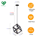 1 Pack Matte Black Pendant Light Fixtures Over Kitchen Island, Hanging Ceiling Lights, E26/E27 Medium Base, Bulbs not Included.. 