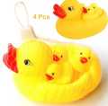Pack Of 3 Small & 1 Big Duck Kids Bath Toy Chu Chu Ducks - Yellow. 