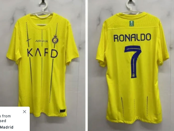 AL Nassr Home Ronaldo T shirt SHIRT - EMBROIDERED PREMIUM QUALITY