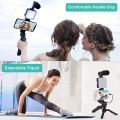 RGB 6 in 1 Video Making Vlogging Kit Tripod For Smartphone & Camera Vlog Kit - Mini LED Video Light, Extendable Phone Clip, Tripod with Adjustable Brightness For Live Stream Vlog Video Shooting Video Conference Selfie. 