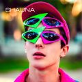 SHAUNA Fashion Christmas Triangle Oval Green Rose Contrast Color Roy Purdy Sunglasses Stage Hip Hop Party Glasses UV400. 